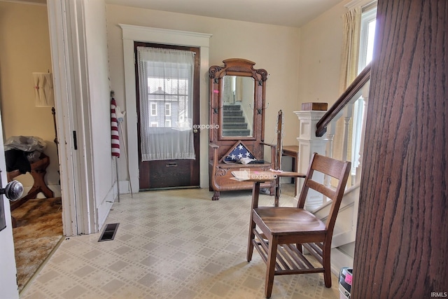 entryway featuring visible vents
