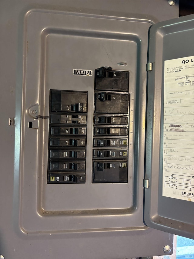 utility room featuring electric panel