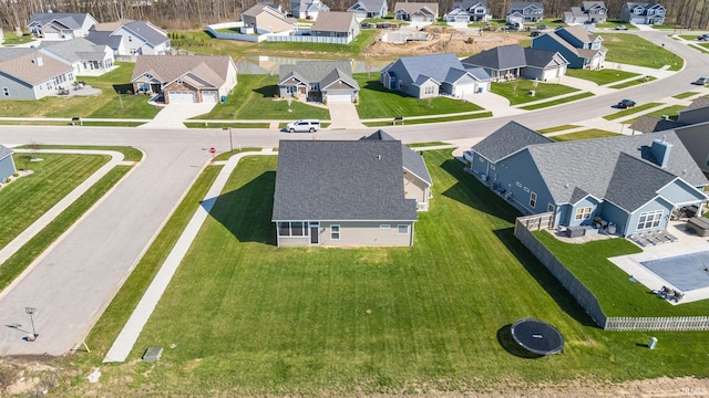 drone / aerial view with a residential view