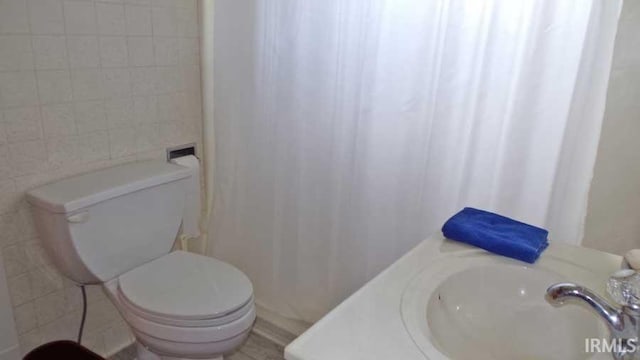full bath featuring a sink and toilet