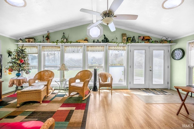 sunroom / solarium with french doors