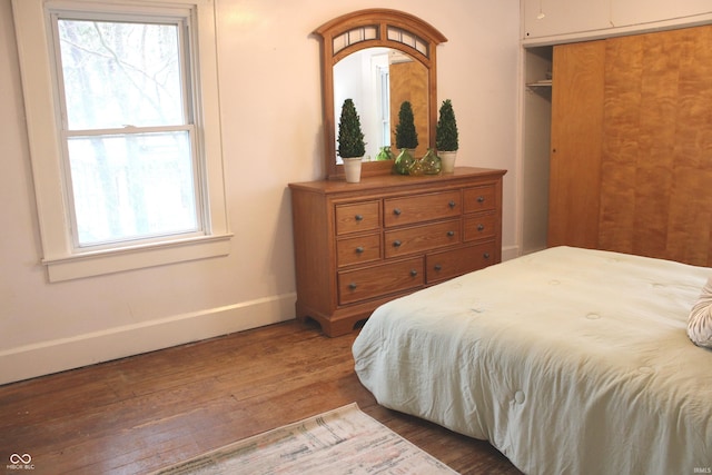 1185 N 10th St, Noblesville, IN 46060 - bedroom with baseboards, wood finished floors, and a closet