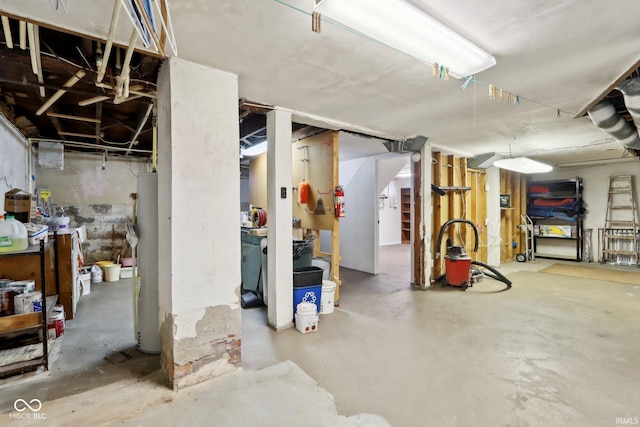 1185 N 10th St, Noblesville, IN 46060 - unfinished basement with gas water heater