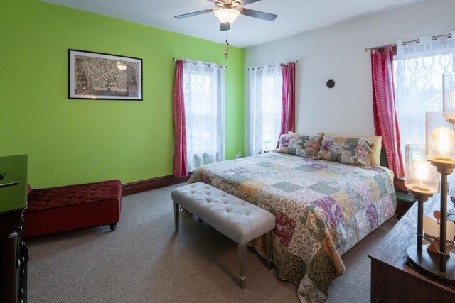 819 Columbia Ave, Fort Wayne, IN 46805 - carpeted bedroom featuring a ceiling fan