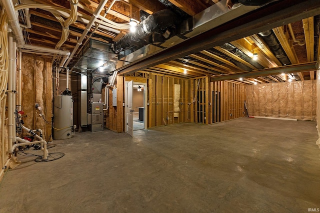 3018 Caradoza Cv, Fort Wayne, IN 46825 - unfinished below grade area with heating unit and water heater