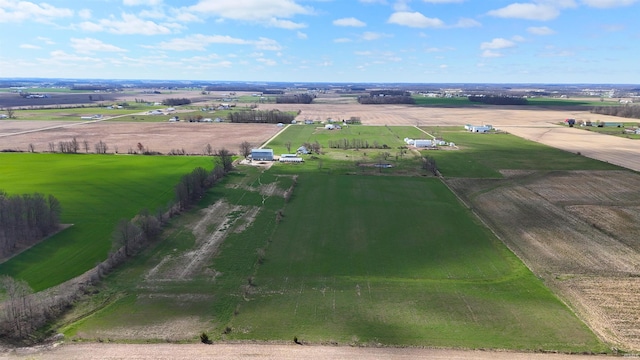 aerial view featuring a rural view