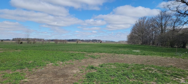 view of yard featuring a rural view