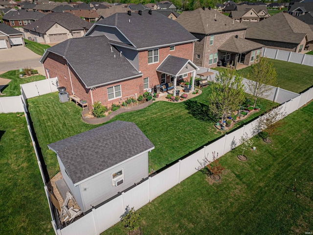 bird's eye view featuring a residential view