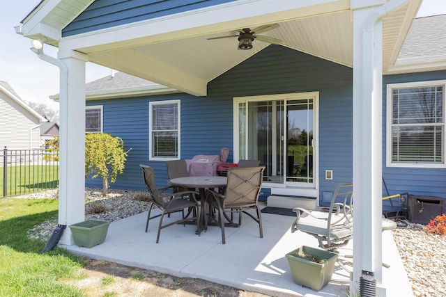 view of patio with fence