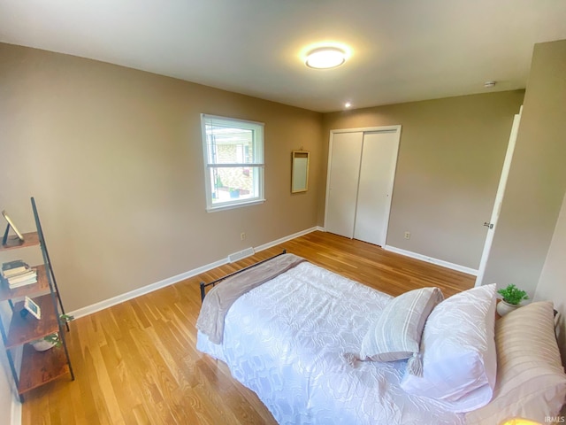 4405 Parkwood Dr, Kokomo, IN 46901 - bedroom with light wood-type flooring, baseboards, and a closet