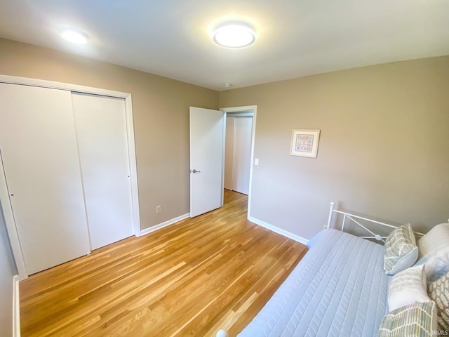 4405 Parkwood Dr, Kokomo, IN 46901 - bedroom with light wood-type flooring, baseboards, and a closet