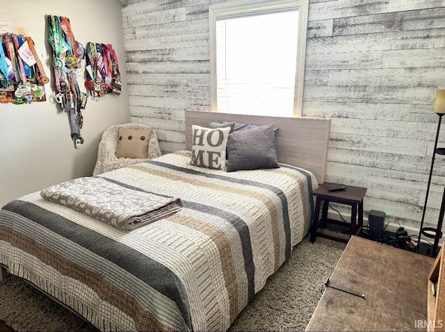 bedroom featuring carpet