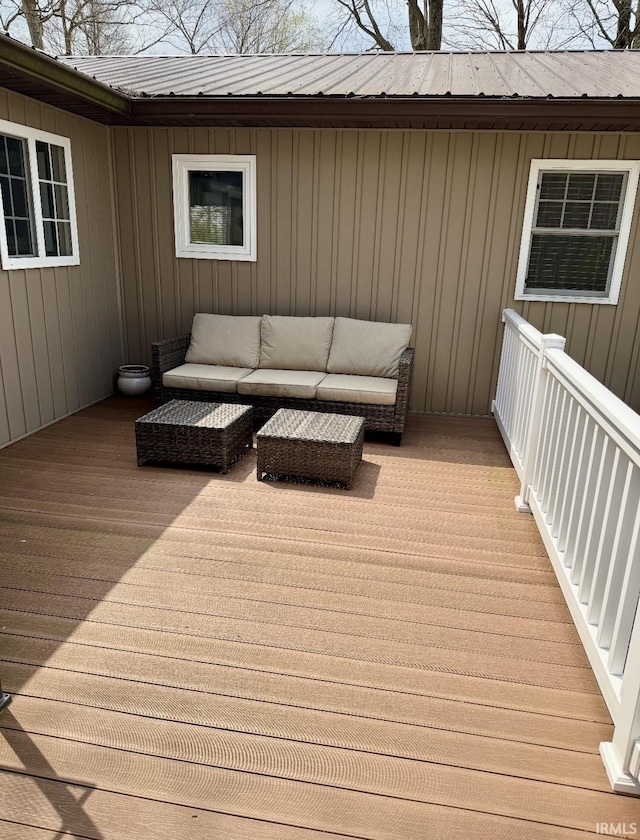 deck with outdoor lounge area