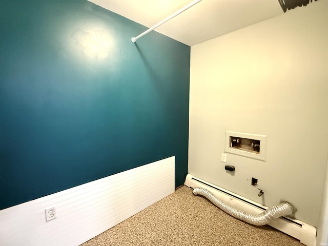 5126 Martinique Rd, Fort Wayne, IN 46815 - washroom featuring hookup for a washing machine, hookup for an electric dryer, baseboard heating, and laundry area