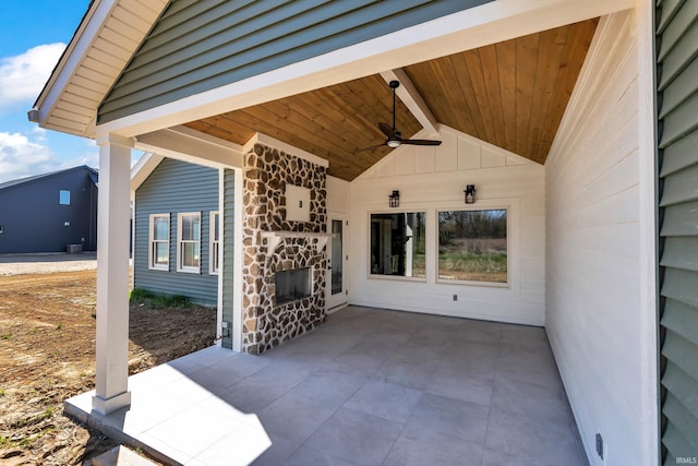 1152 Cascata Trl, Huntertown, IN 46748 - view of patio featuring ceiling fan
