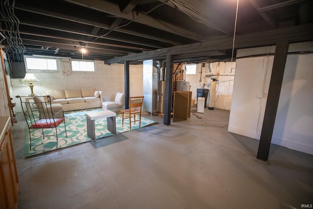826 College Ave, Culver, IN 46511 - basement with water heater and a water softener system