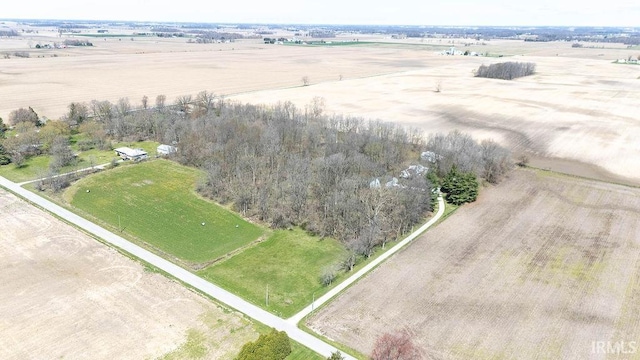bird's eye view featuring a rural view