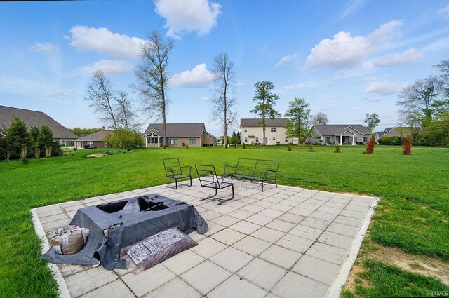 view of patio with a residential view