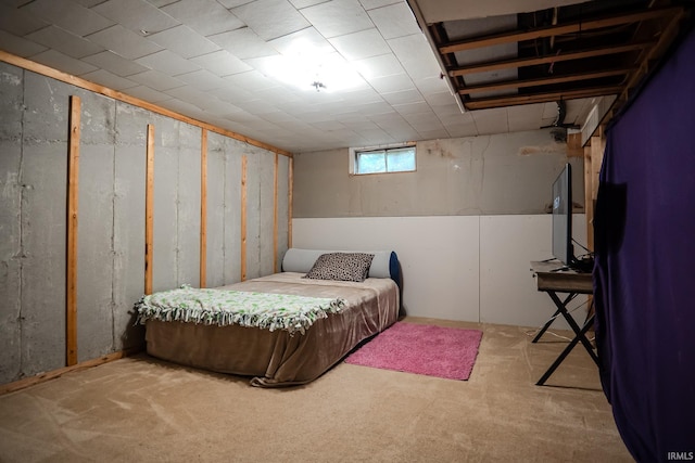 bedroom with carpet floors