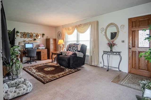 interior space with carpet floors