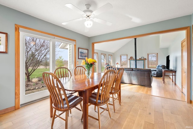 1808 County Road 18th Rd, Waterloo, IN 46793 - dining space with vaulted ceiling, plenty of natural light, and light wood finished floors