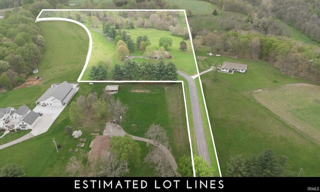 6021 N Timberline Dr, Bloomington, IN 47404 - aerial view with a rural view