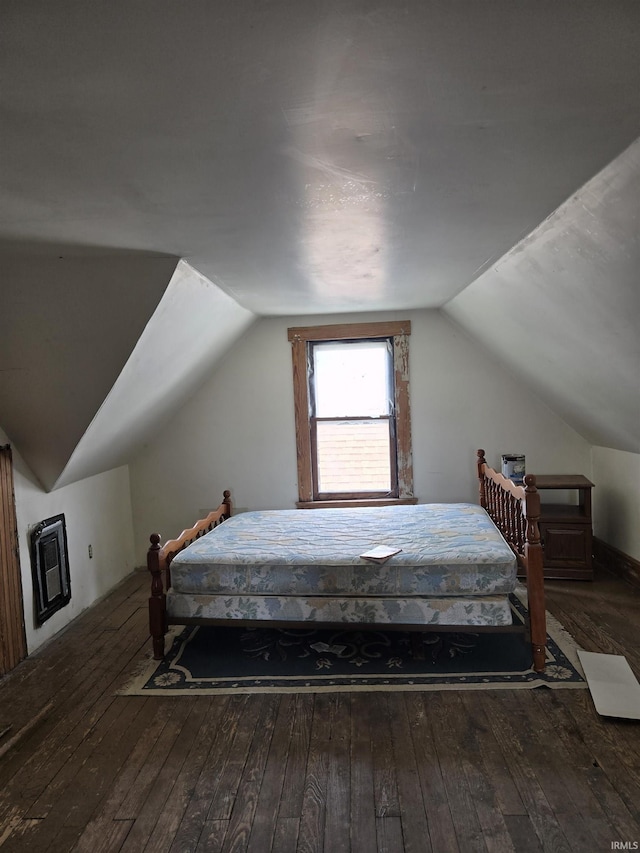 1225 Main St, Vincennes, IN 47591 - bedroom featuring vaulted ceiling and hardwood / wood-style floors