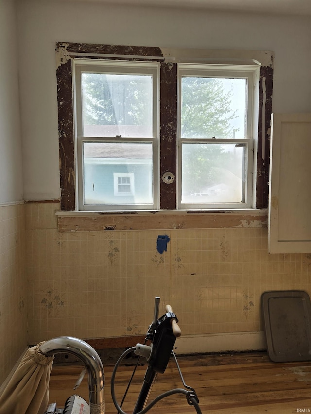 1225 Main St, Vincennes, IN 47591 - interior details with wainscoting and wood finished floors