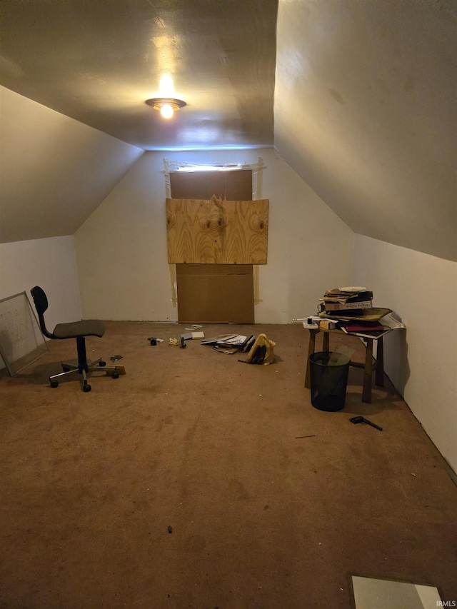 1225 Main St, Vincennes, IN 47591 - additional living space with carpet and lofted ceiling