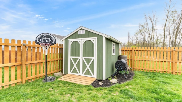 1905 Waynedale Dr, Garrett, IN 46738 - view of shed with a fenced backyard