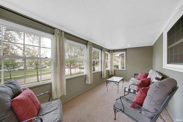 302 N Main St, Culver, IN 46511 - sunroom with carpet and baseboards