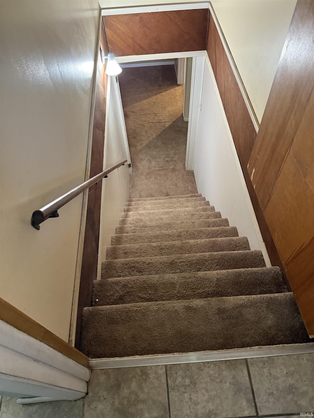 540 Fairfield Dr, Wabash, IN 46992 - stairs featuring carpet flooring