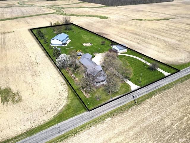aerial view featuring a rural view