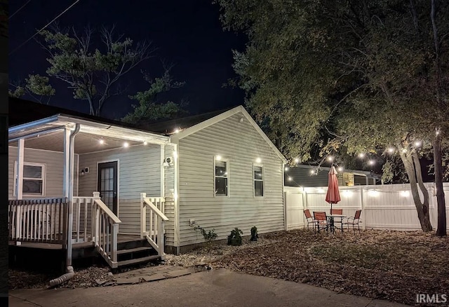 exterior space with fence