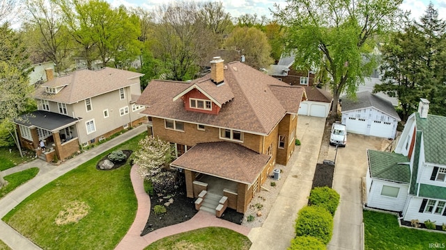 bird's eye view with a residential view
