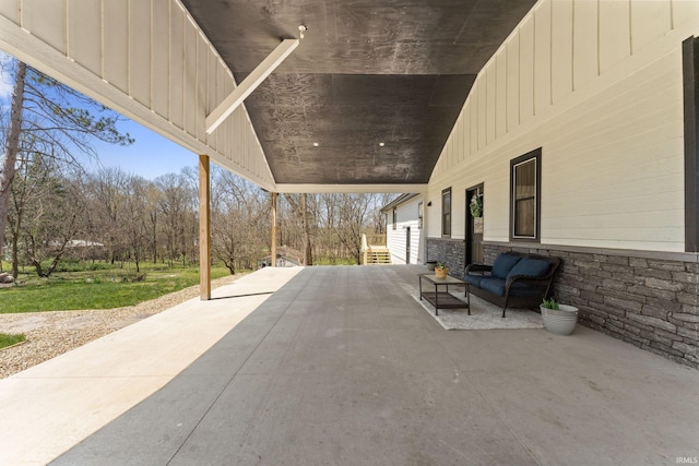 view of patio / terrace featuring an outdoor hangout area