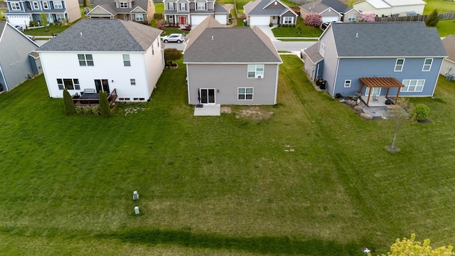 bird's eye view featuring a residential view