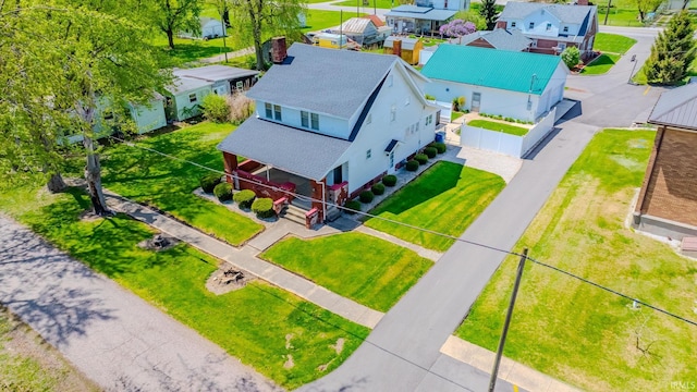 bird's eye view featuring a residential view