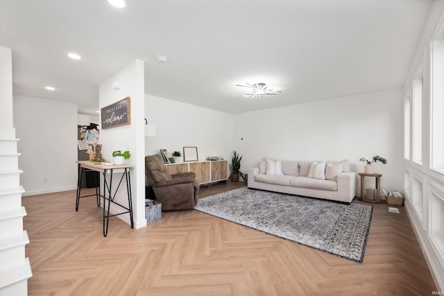 13440 N Summerhill Dr, Albany, IN 47320 - living room featuring recessed lighting