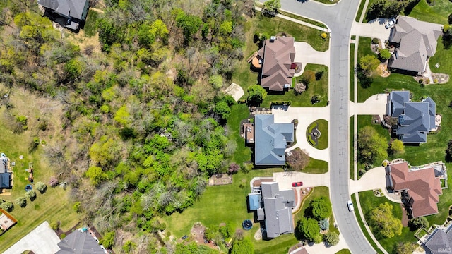 aerial view with a residential view