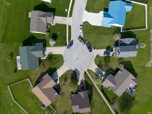 drone / aerial view with a residential view