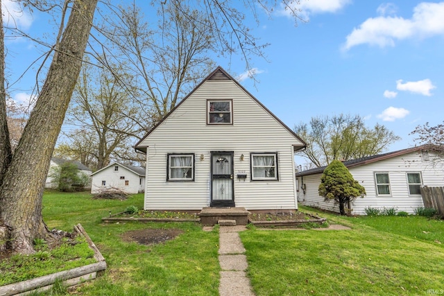 bungalow with a front yard