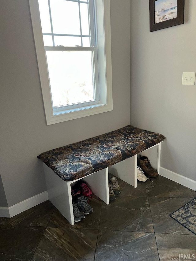 mudroom with baseboards