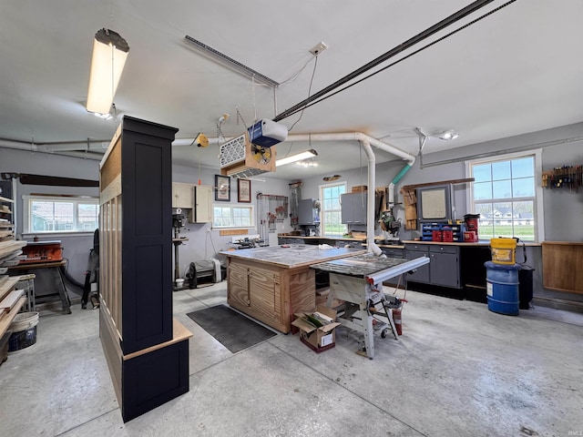 kitchen featuring concrete flooring