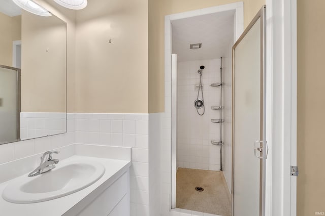 8818 Fortuna Way, Fort Wayne, IN 46815 - bathroom with vanity and a stall shower
