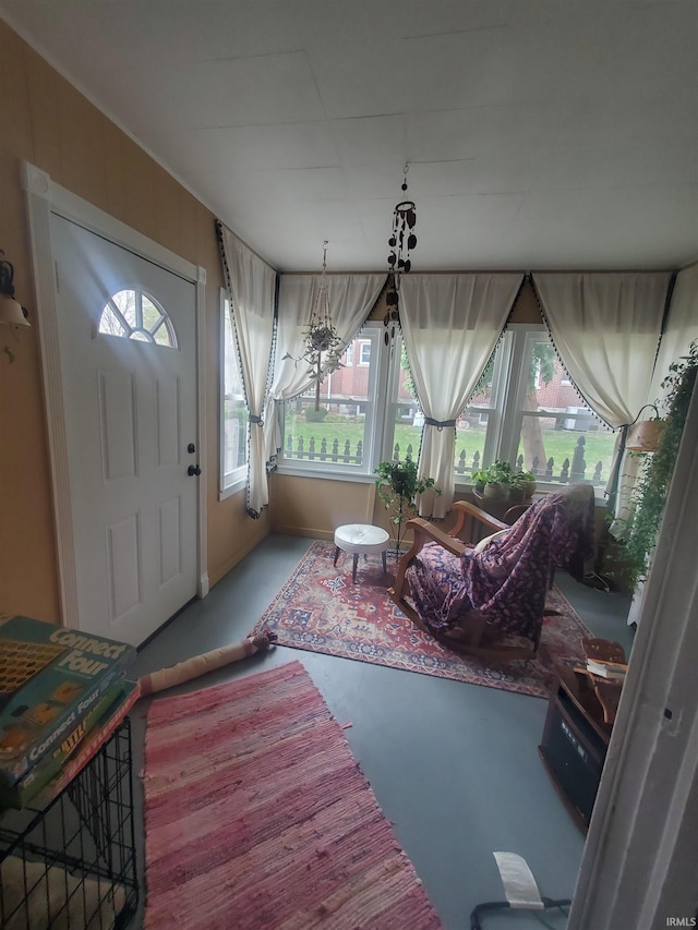 view of sunroom