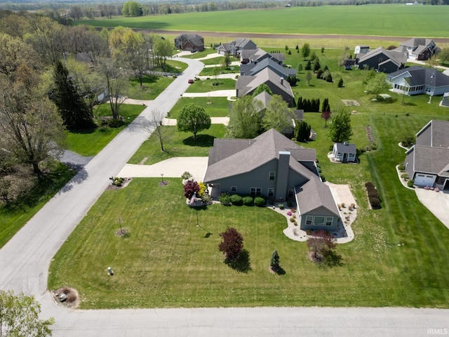 bird's eye view with a residential view
