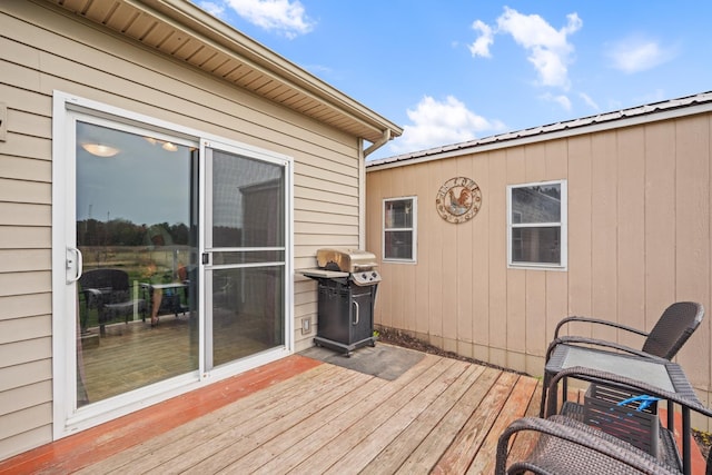 202 Jeremy Dr, Milford, IN 46542 - wooden terrace featuring area for grilling