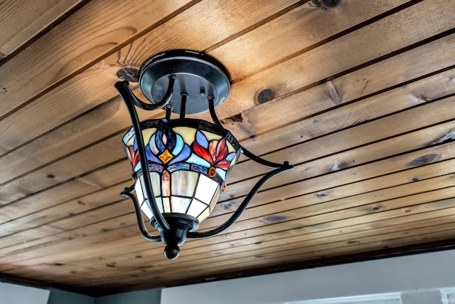 details with wood ceiling