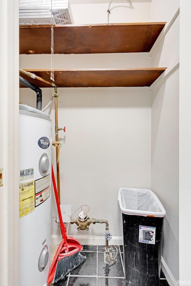 interior space with electric water heater